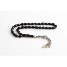 Oltu taşı Sade yumurta kesim Tesbih